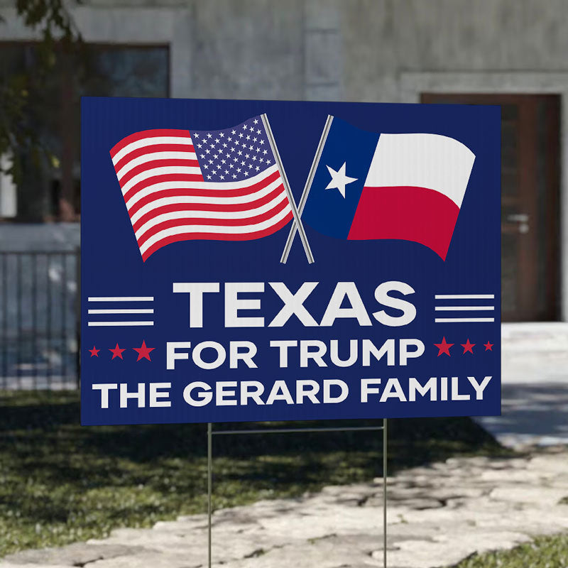 State Vote For Trump, Personalized Yard Sign, Trump Sign, Election 2024