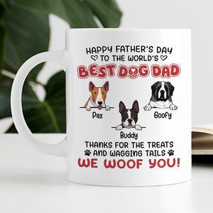 Thanks For The Treats And Wagging Tails, Personalized Coffee Mug, Gift For Dog Lovers, Custom Photo