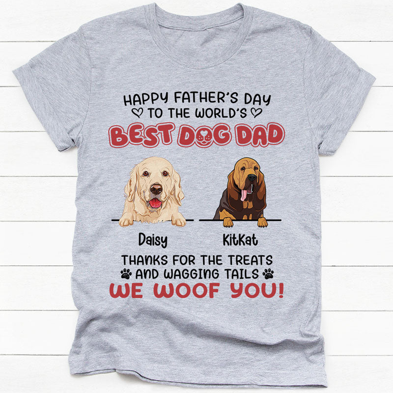 Thanks For The Treats And Wagging Tails, Personalized Shirt, Gifts For Dog Lovers, Custom Photo