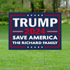 Save America Custom Family Name, Personalized Yard Sign, Trump Sign, Election 2024
