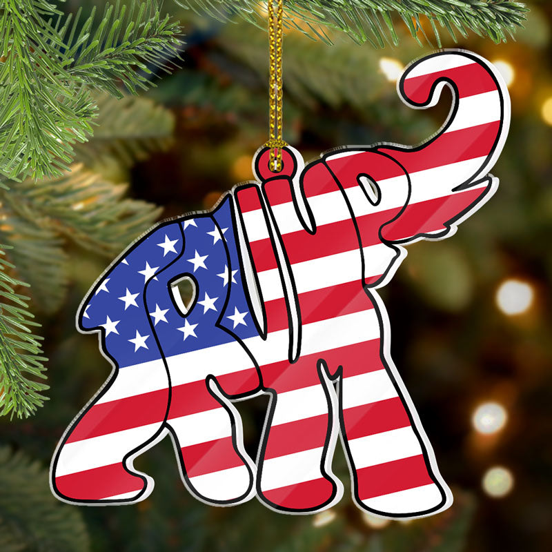 Trump Elephant Republican, Trump Ornaments, Personalized Shape Ornament, Election 2024