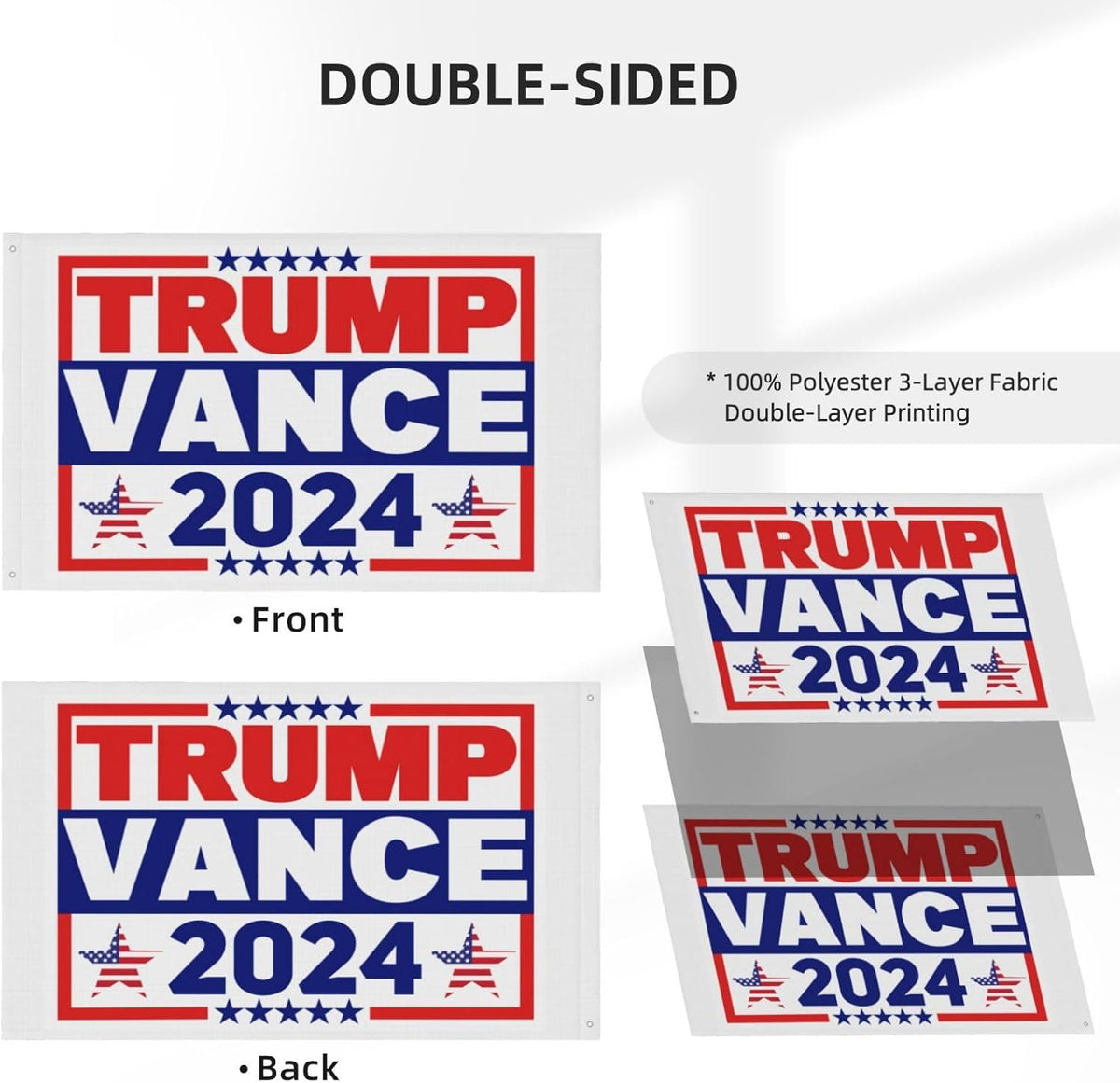 Trump Vance 2024 House Flag, Gift For Trump Supporters, Election 2024