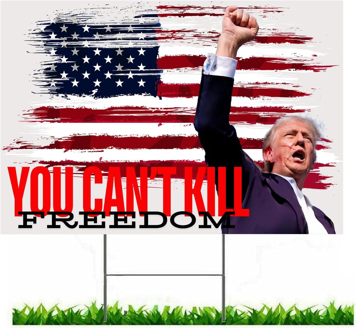 Fight for America Yard Sign, Trump Assassination, Election 2024