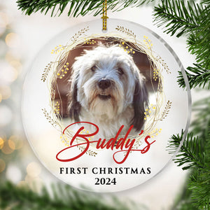 First Christmas, Personalized Shape Ornaments, Gift for Dog Lovers, Custom Photo