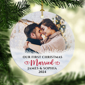 Our First Christmas Couple, Personalized Christmas Ornaments, Custom Photo Gift