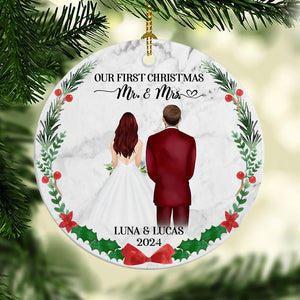 Our First Christmas Couple, Personalized Christmas Ornaments, Custom Gift For Lovers