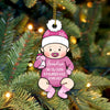 Baby's First Christmas Stats, Baby Shape, Christmas Shaped Ornament, Custom Gift for Baby