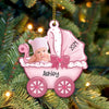 Baby's Carriage Ornament, Custom Photo Ornament, Christmas Shaped Ornament, Custom Gift for Baby