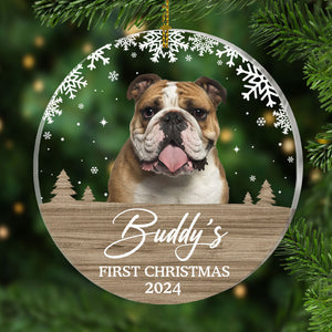 First Christmas, Personalized Ornament, Christmas Gifts for Pet, Custom Photo