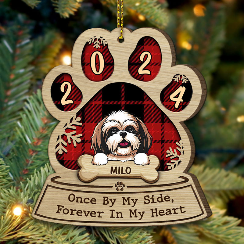 Forever In My Heart, Christmas Shaped Ornament, Gift for Dog Lovers