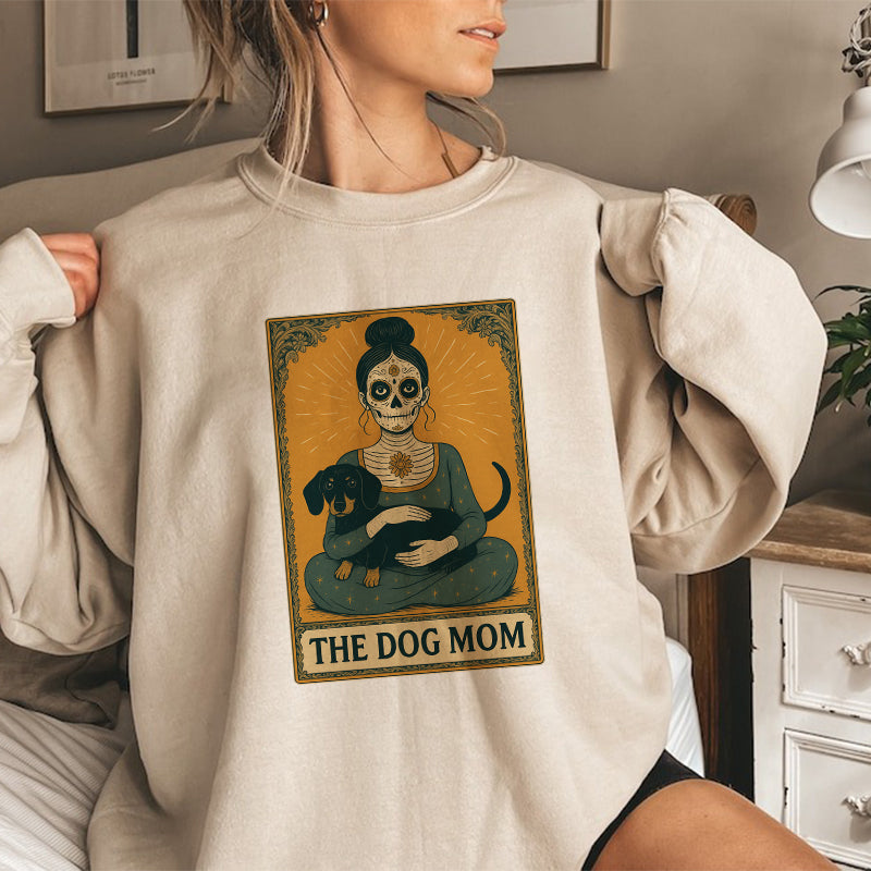 The Dog Mom Tarot Card Sweatshirt, Día de Muertos Style, Gift for Dog Mom, Gift for Pet Lovers
