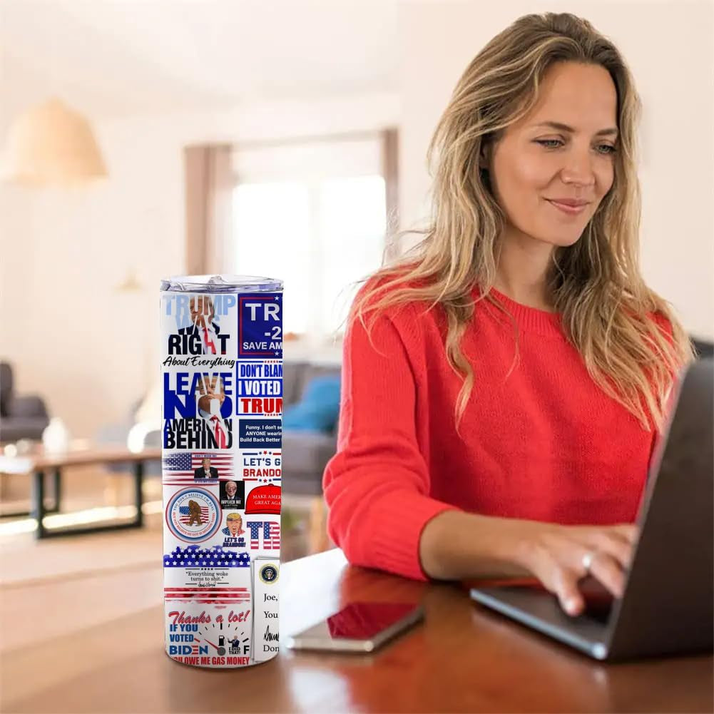Keep America Great Skinny Tumbler, Gift For Trump Supporters, Election 2024