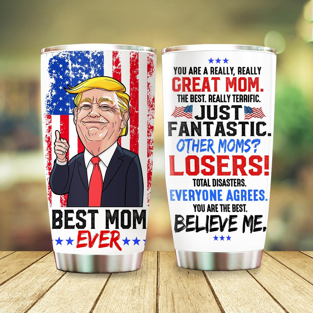 Best Dad Ever Trump Tumbler, Gift For Trump Supporters, Election 2024