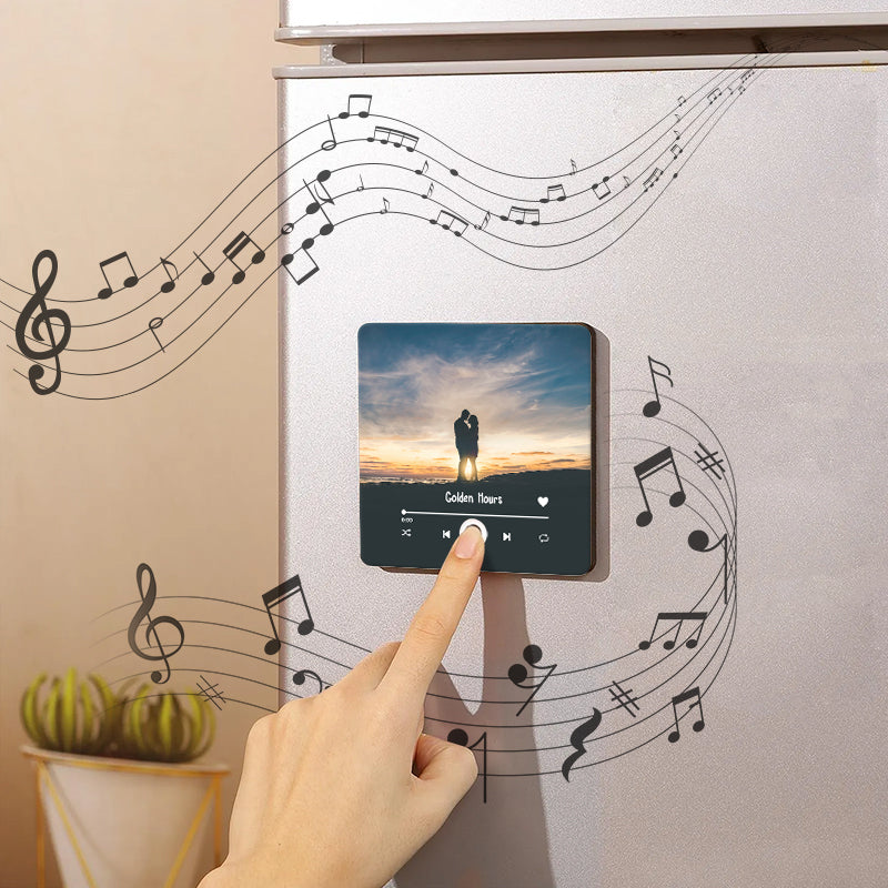 Music And Song Fridge Magnet, Personalized Fridge Magnet, Play Song Music Box, Custom Photo Gift, Gift For Couple