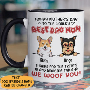 Thanks For The Treats And Wagging Tails, Personalized Coffee Mug, Gift For Dog Lovers, Custom Photo