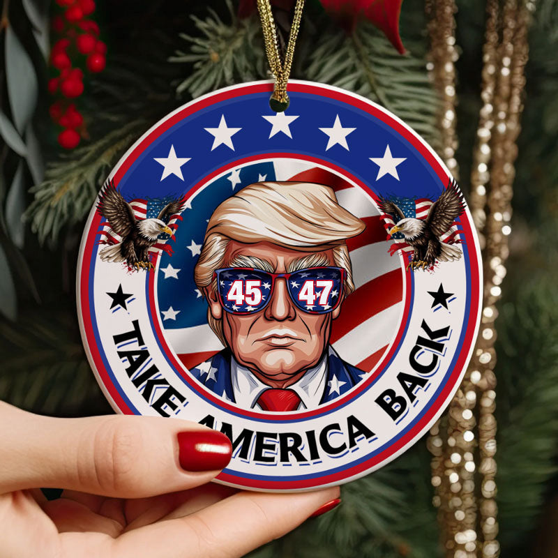 It's Time To Circle Back Trump 2024, Personalized Ornaments, Trump Ornament, Election 2024