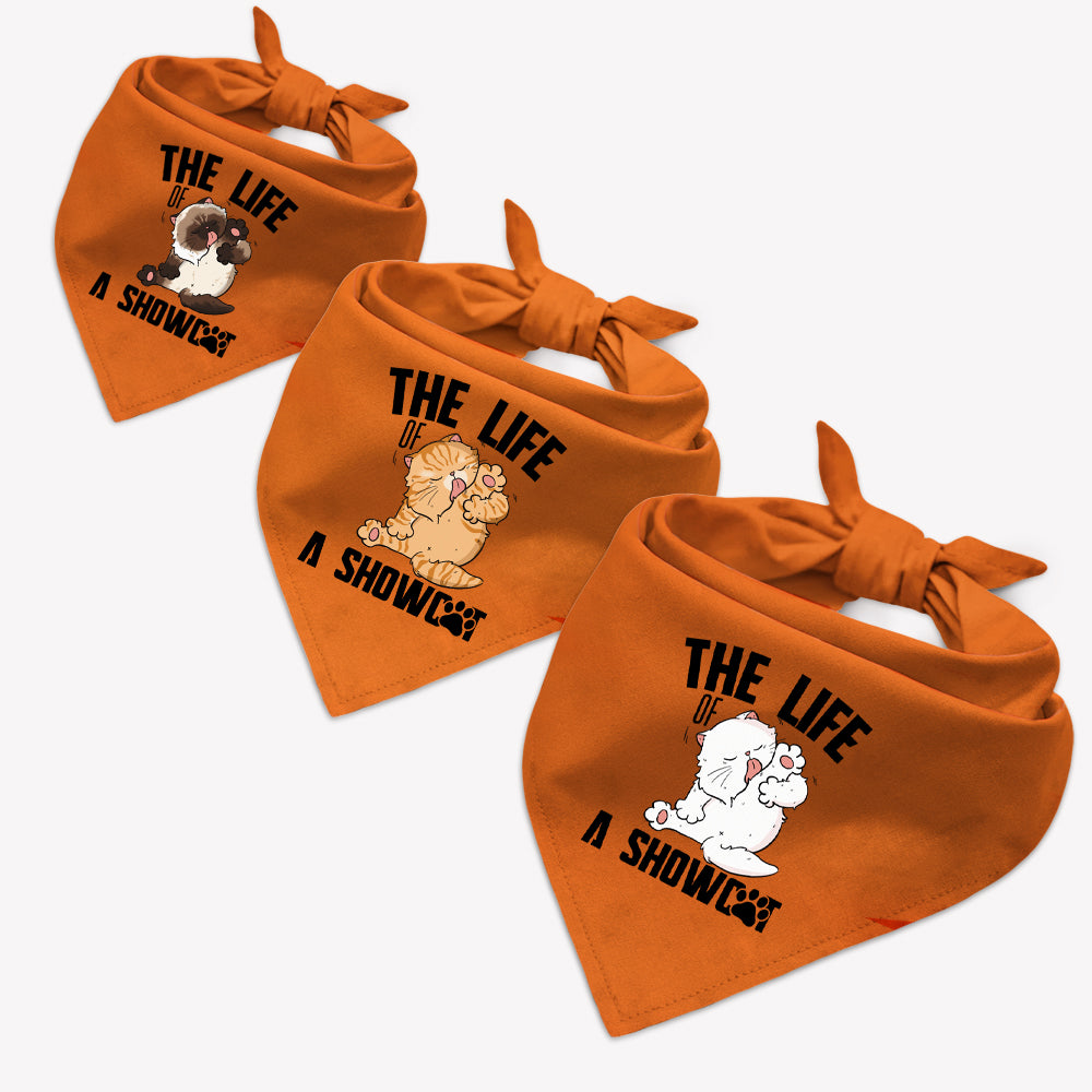 The Life Of A Showcat Bandana, Personalized Bandana, Gift For Pet, Custom Cat Lovers Gifts, Custom Photo