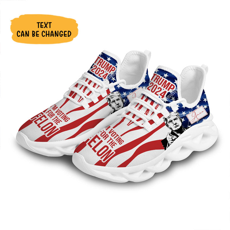 I'm Voting For The Felon Trump 2024 MaxSoul Shoes, Personalized Trump Sneakers, Trump Shoes, Election 2024