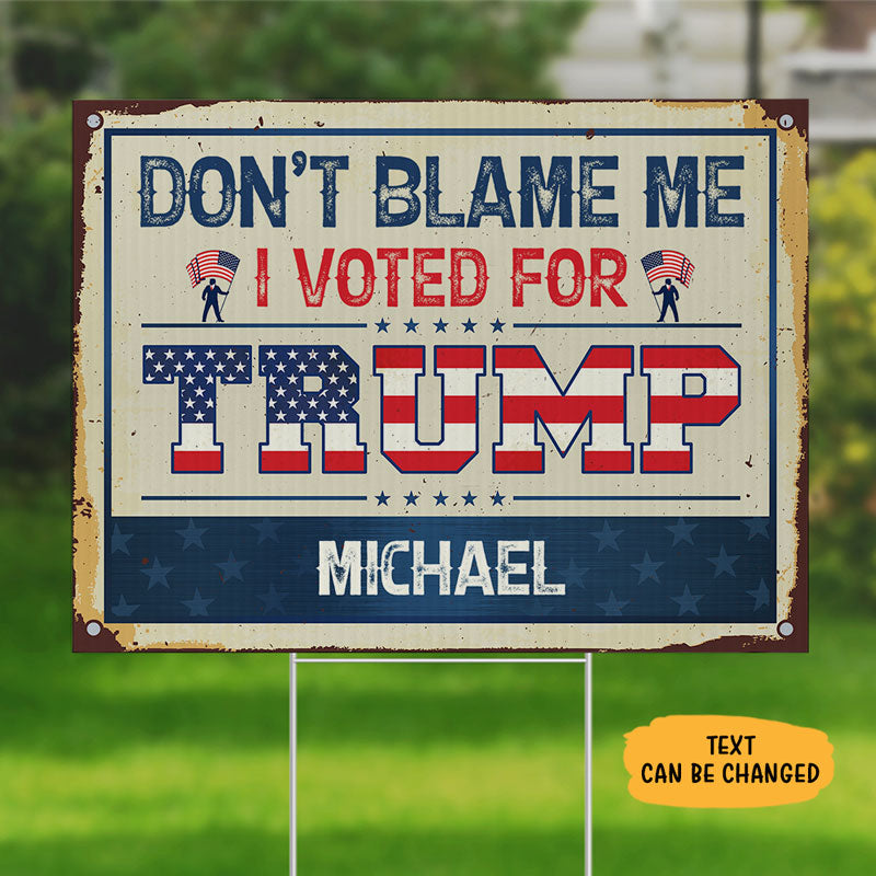 We Voted For Trump, Personalized Yard Sign, Trump Sign, Election 2024