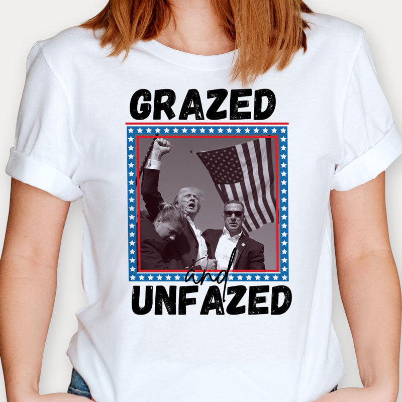 Gazed Unfazed Trump 2024, Trump Shooting, Trump AssassinationShirt, Election 2024