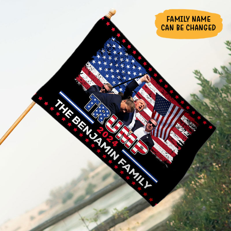 Trump 2024 Fight House Flag, Trump Shot, Trump Assassination, Election 2024