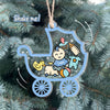 Baby Carriage Ornament, Personalized 3 Layers Shaker Ornament, Custom Gift for Baby