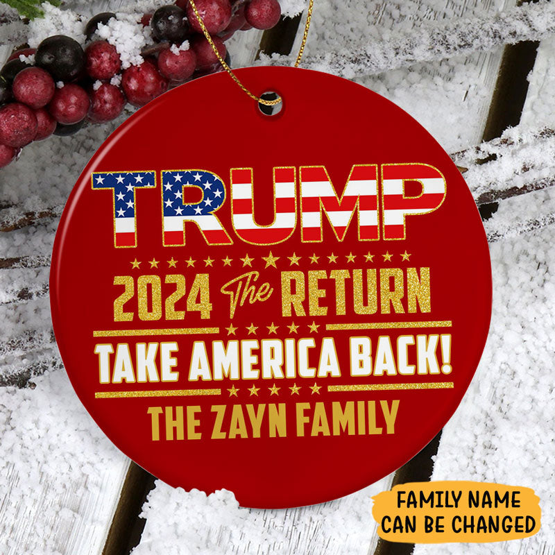 The Return 2024 Trump, Personalized Ornaments, Trump Ornaments, Election 2024