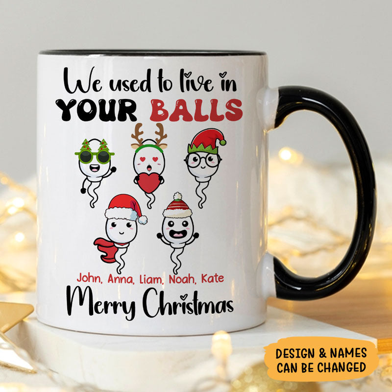 Little Kids We Used To Lived In, Personalized Mug, Christmas Gifts For Dad