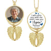 I Will Carry You With Me, Personalized Angel Wings Keychain, Car Hanger, Custom Photo