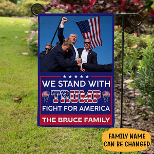 I Stand With Trump Fight For America, Personalized House Flag, Trump Shooting, Trump Fight, Election 2024