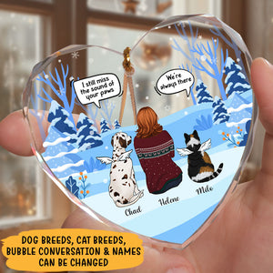 Still Talk About You, Personalized Heart Glass Ornament, Dog Ornament, Gifts For Pet Lovers