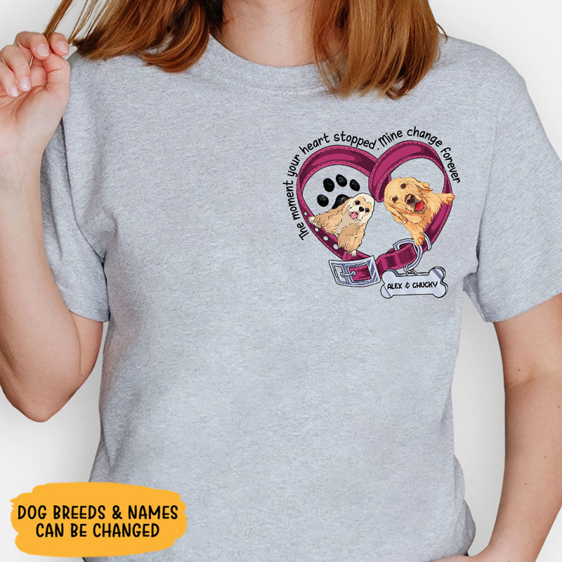 You Left Paw Prints On My Heart, Personalized Shirt, Gifts For Dog Lovers