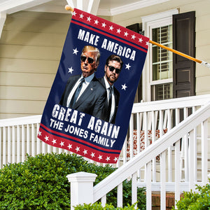 Trump Vance Make America Great Again, Personalized House Flag, Election 2024