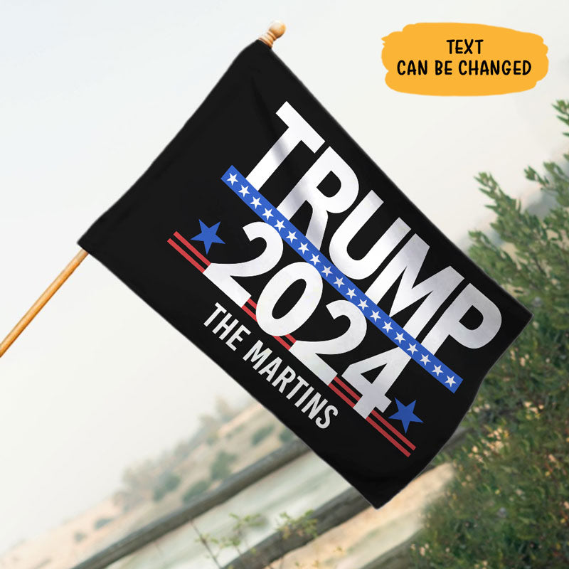 Trump 2024, Personalized House Flag, Trump Homage, Election 2024