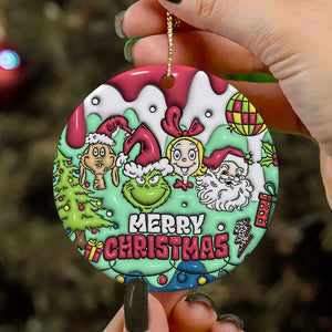 Merry Christmas Grinch, 3D Inflated Christmas Ornament, Trendy Ornament, Gift For Family