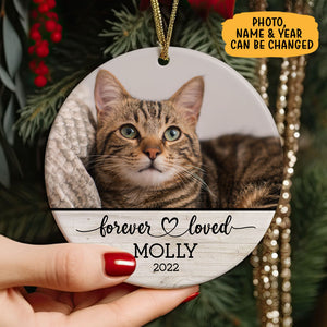 Forever Loved Ornament, Personalized Memorial Ornaments For Loss Of Loved One, Custom Photo