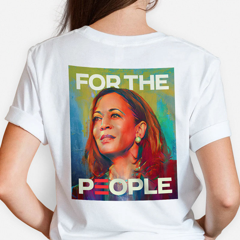 Kamala Harris For The People Retro, Kamala Harris Backprint Light Shirt, Gift For Kamala Harris Supporters, Election 2024