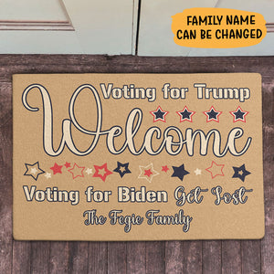 Voting For Trump Welcome, Personalized Doormat, Trump Doormat, Home Decor, Election 2024