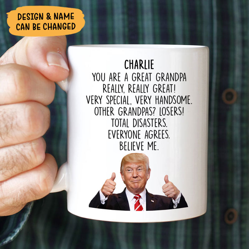 You're Great Dad Really Trump, Personalized Coffee Mug, Father's Day Gifts, Election 2024