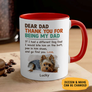Bite On Butt, Personalized Ceramic Mug, Gift For Dog Lovers, Custom Photo