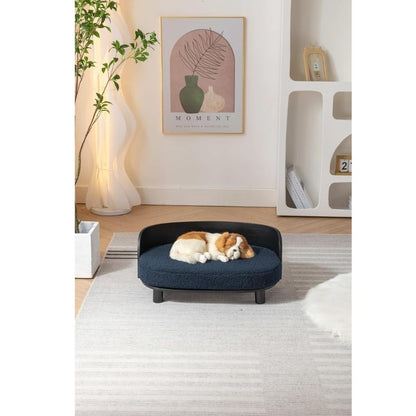 Dog Bed Pet Sofa With Solid Wood Legs And Bent Wood Back, Pet Accessories, Products For Your Pet
