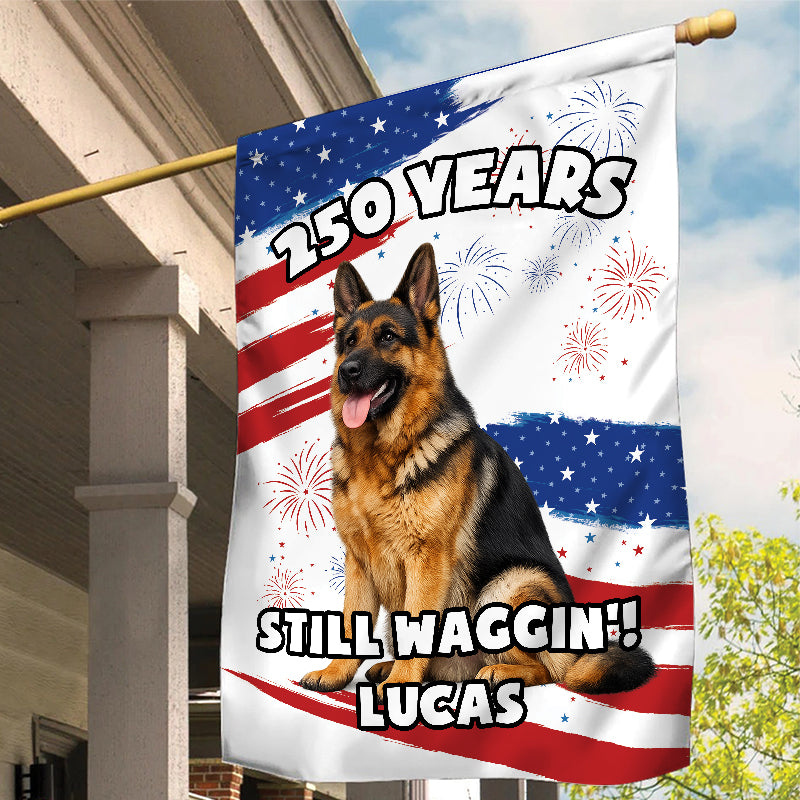 Personalized Sill Waggin, America 250th Anniversary Garden Flags,Custom Photo Decoration For Dog Lovers