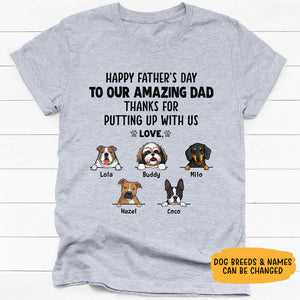 Thanks For Putting Up With Me, Personalized Shirt, Gifts for Dog Lovers