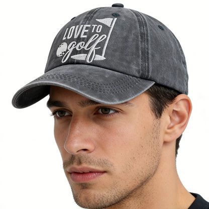 Golf Hats for Men Women, Golf Gifts for Mom Dad, Adjustable Embroidered Wash Cotton Baseball Cap