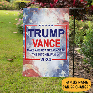 Trump Vance Make America Great Again 2024, Trump Personalized House Flag, Home Decoration, Election 2024