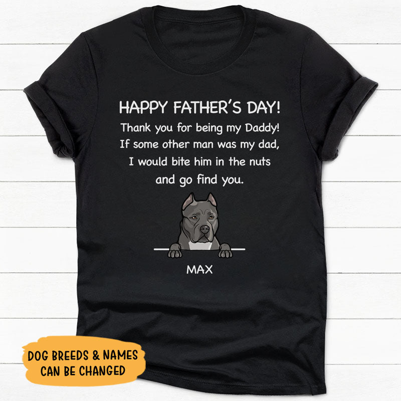 Thank You For Being My Daddy Dark Shirt, Personalized Shirt, Gifts For Dog Lovers, Custom Photo