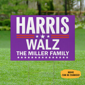 Kamala Harris Tim Walz For The People, Personalized Yard Sign, Election 2024