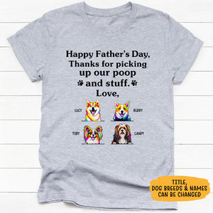Thanks For Picking Up My Poop Dog Pop Art, Personalized Shirt, Gifts For Dog Lovers