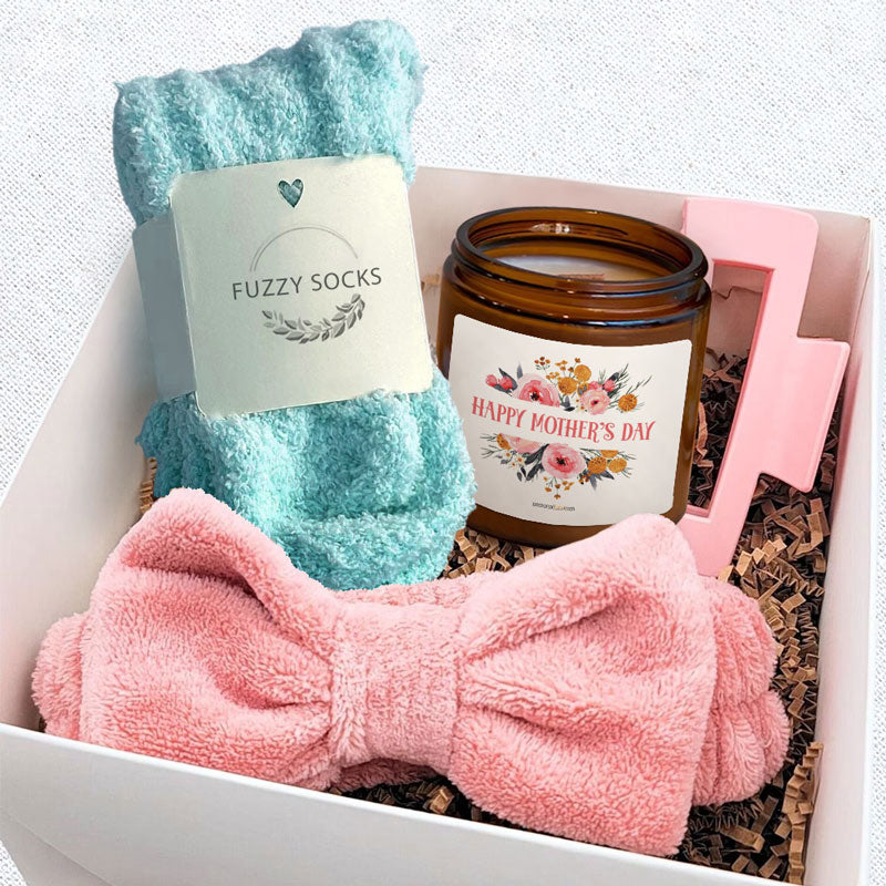 Gift Box For Mom, Including Candle, Hairpin, Hairband, Socks