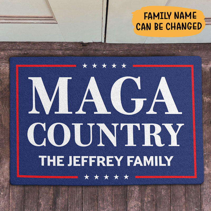 Maga Country Trump, Personalized Doormat, Trump Doormat, Home Decoration For Trump Fans, Election 2024